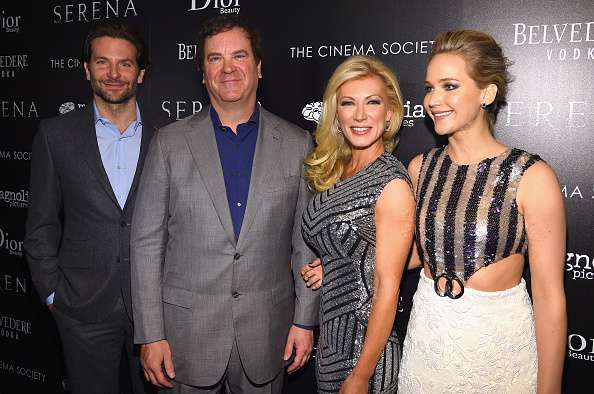 Bradley Cooper, Todd Wagner, Kari Wagner and Jennifer Lawrence at the Magnolia Pictures screening of 'Serena', New York City